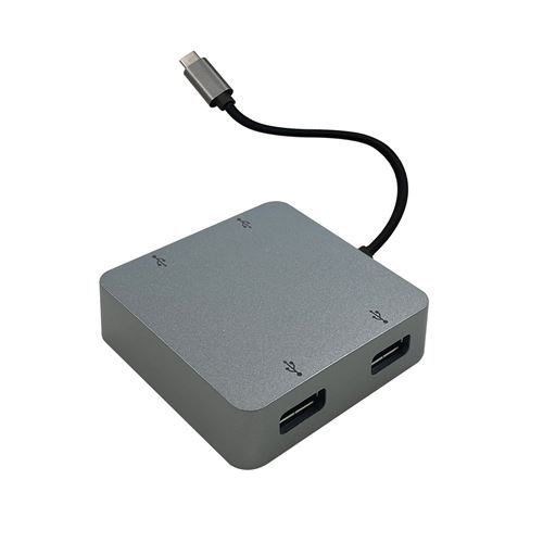 Hub USB-C Accsup 4 em 1 - Cinzento Escuro