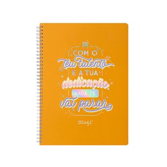 Caderno Mr Wonderful - Com o Teu Talento e Dedicação, Nada Te Vai Para