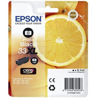Tinteiro para Fotografia Epson 33XL - C13T33614012 - Preto - 1