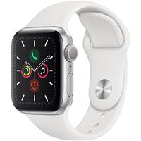 Apple Watch Series 5 40mm - Alumínio Prateado | Bracelete Desportiva - Branco