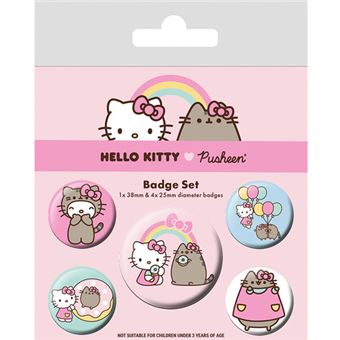 Set Cancelleria Pusheen E Hello Kitty - Design Botanico, Include Matita, Penna, Righello, Temperamatite E Gomma - Foto 7