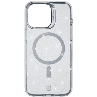 Capa Cellularline iPhone 15 Pro Sparkle Mag Transparente - 1