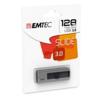 Emtec B250 Slide 128GB USB 3.0 (3.1 Gen 1) Type-A Cinzento unidade de memória USB