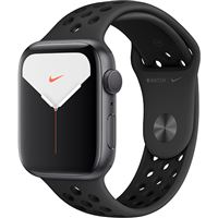 Apple Watch Nike Series 5 44mm - Alumínio Cinzento | Bracelete Desportiva Nike - Antracite | Preto