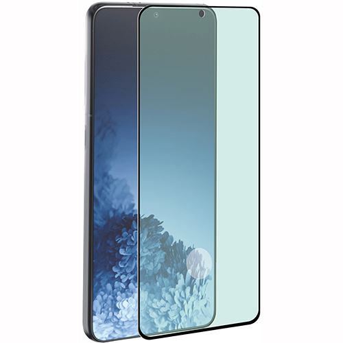 Película de Ecrã Tiger Glass Muvit Antibacteriana para Samsung Galaxy S21 5G - Moldura Preta
