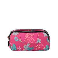 Estojo Rectangular com Duplo Fecho Totto - Rosa