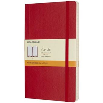 Caderno Pautado Moleskine Soft Grande Vermelho