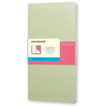 Moleskine: Caderno Chapters Slim Pontilhado Grande Verde