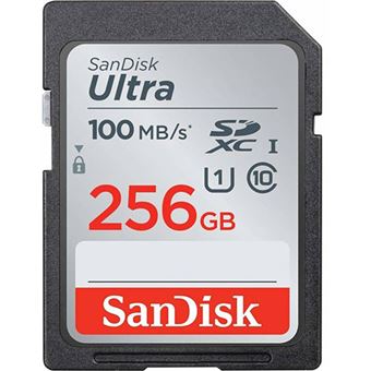 Cartão SDHC SanDisk Ultra Classe 10 UHS-I - 256GBCartão SDHC SanDisk Ultra Classe 10 UHS-I - 256GB