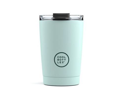 Copo Térmico Cool Bottles com Tampa Hermética 330 ml - Azul Céu Pastel 330 ml