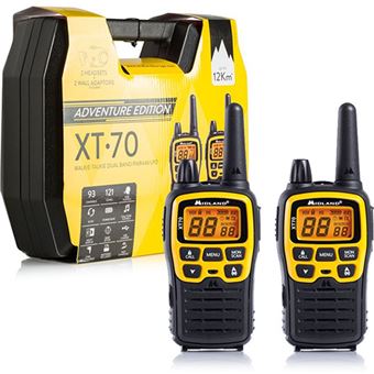 Midland XT70 Adventure 93channels 433.075 - 446.09375MHz Preto, Amarelo rádio two-way