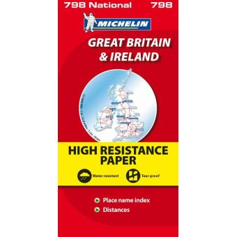 Gra-Bretanha/Irlanda Mapa Michelin Alta Resistência 798