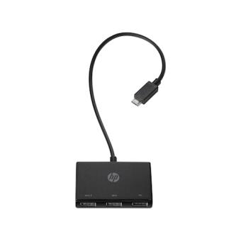 HP USB-C to USB-A Hub USB 3.0 (3.1 Gen 1) Type-C 5000Mbit/s Preto hub de interface