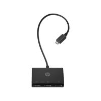 HP USB-C to USB-A Hub USB 3.0 (3.1 Gen 1) Type-C 5000Mbit/s Preto hub de interface
