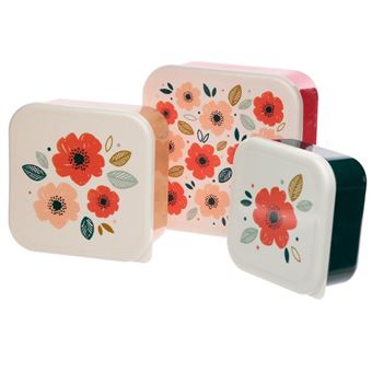 Caixas Lancheira Do Art Papoilas Poppy Fileds - 3 Unidades