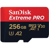 Cartão de Memória MicroSDXC SanDisk Extreme Pro- 256GB C10 V30 U3 200MB/S