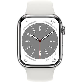 Compre o artigo Apple Watch SE GPS + Cellular, Caixa em alumínio meia‑noite  de 44 mm com Bracelete desportiva luz das estrelas - S/M - Apple (PT)