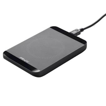 PNY P-AC-QI-KEU01-RB Wireless interior Preto, Cinzento carregador de dispositivos móveis