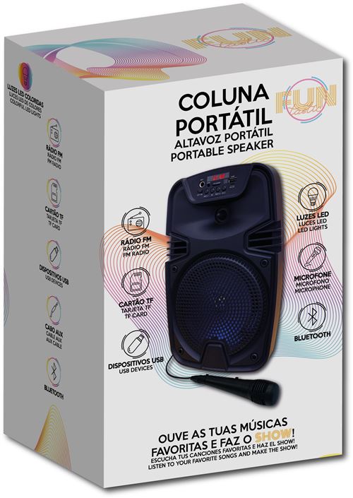 Coluna Portátil BLUETOOTH e Karaoke GO-ROCK - Curiosidades & Dicas, Lda