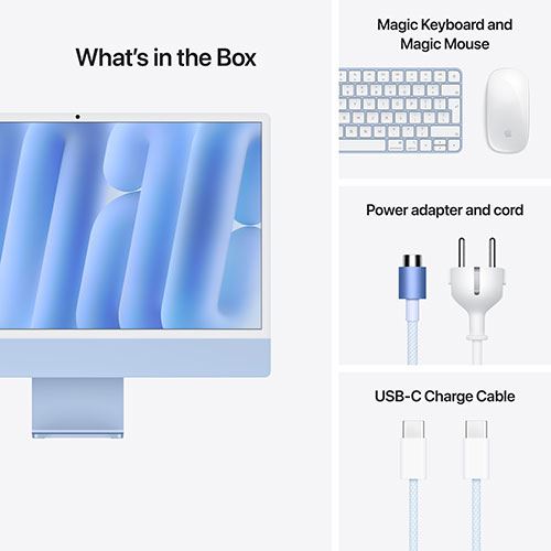 iMac | 24'' | 2024 | M4 | 16GB | 256GB SSD | GPU 8-core - Azul