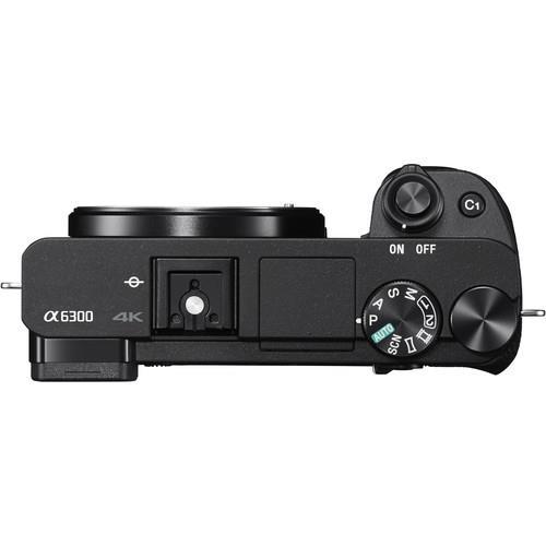 Sony α6300 + SELP1650 Câmera Sony A6300 com Lente 16-50 4K - Câmera Semi e