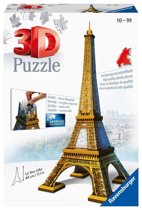 Puzzle 3D Madeira Torre Eiffell