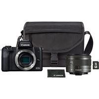 Canon EOS M50 + EF-M 15-45mm f/3.5-6.3 IS STM - Preto + Bolsa + Cartão Memória
