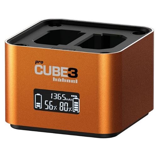 Carregador Hahnel Procube3 para Baterias Sony - Laranja