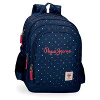 Mochila Pepe Jeans Molly com 2 Compartimentos Azul