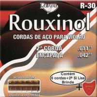 Jogo Cordas Guitarra Aço 2ª Encapada Bola Rouxinol