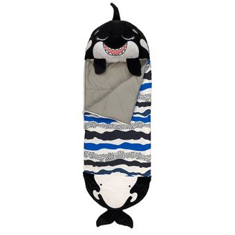 Peluche Saco-Cama Grande Dormi Locos - Tubarão Preto - 1