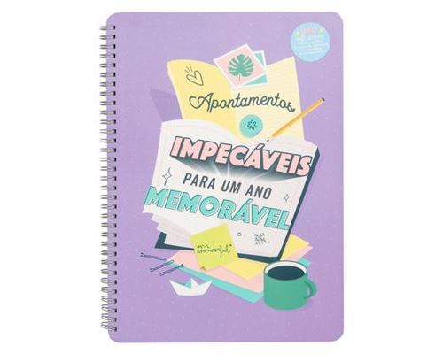 Caderno Mr Wonderful Espiral Quadriculado Pequeno A5 - Apontamentos Impecáveis para um Ano Memorável