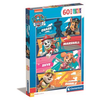 Puzzle Supercolor Maxi Paw Patrol - 60 Peças - Clementoni - Puzzle ...