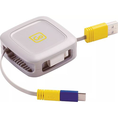 Cabo Retráctil GoTravel 3 em 1 - Branco