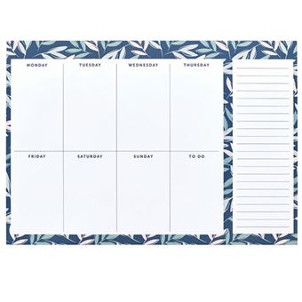 Planificador Semanal A5 Busy B | 52 Páginas Sin Fecha, Diseño Floral Rosa Con Listas Arrancables