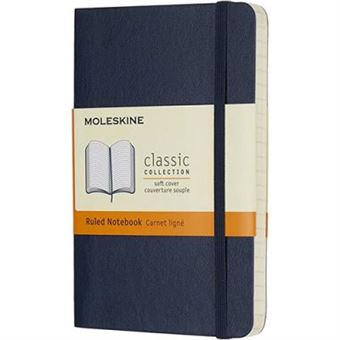 Caderno Pautado Moleskine Soft Bolso Azul Escuro