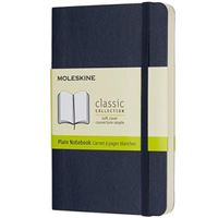 Caderno Liso Moleskine Soft Bolso Azul Escuro