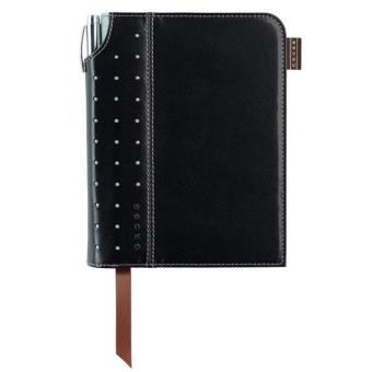Caderno Pautado Cross Sign Pautado Pequeno Preto + Caneta