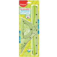 Conjunto Flex - Régua + Transferidor + 2 Esquadros