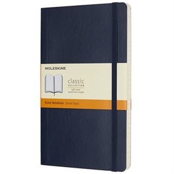 Caderno Pautado Moleskine Soft Grande Azul Escuro