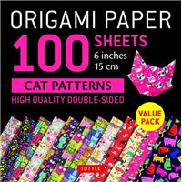 Origami paper 100 sheets cat patter