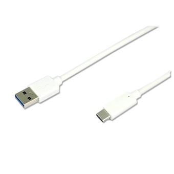 Cabo Temium USB-C para USB-A 1M - Branco