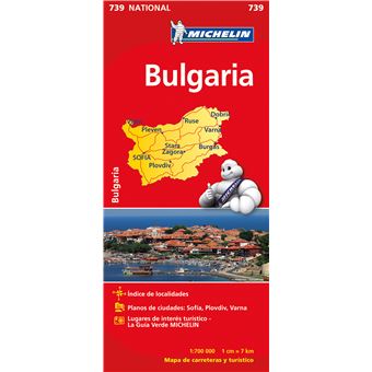 Mapa Michelin National 739 - Bulgária