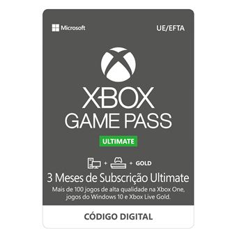 Microsoft Xbox Game Pass PC 3 Meses - Cartão Digital - Serviço