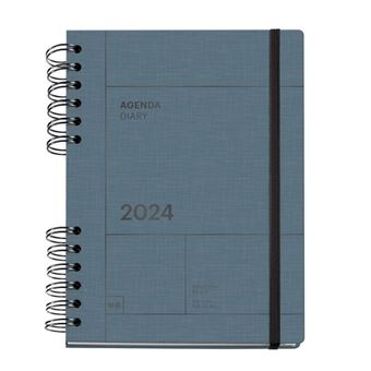 WWF – Agenda 2024 Grande Diaria De 12 Meses, Cierre Con Elástico, Con Tapa De Material Reciclado De Procesamiento Alimentario, 352 Páginas Interiores, Formato 13 X 21 Cm, Verde