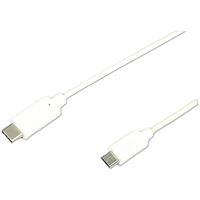 Cabo Temium USB-C para Micro USB 2.0 - Branco