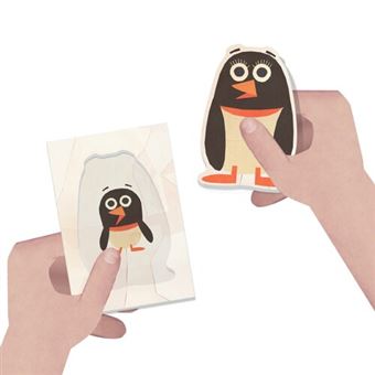 Jogo educativo para crianças encontra duas fotos iguais pinguim