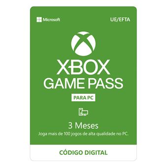 Microsoft Xbox Game Pass PC 3 Meses - Cartão Digital - Serviço