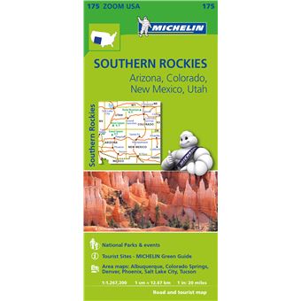 Mapa Michelin Zoom 175 - USA: Southern Rockies