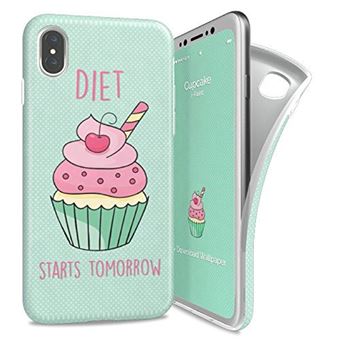 Capa I-PAINT Cup Cake para iPhone X/XS - Verde